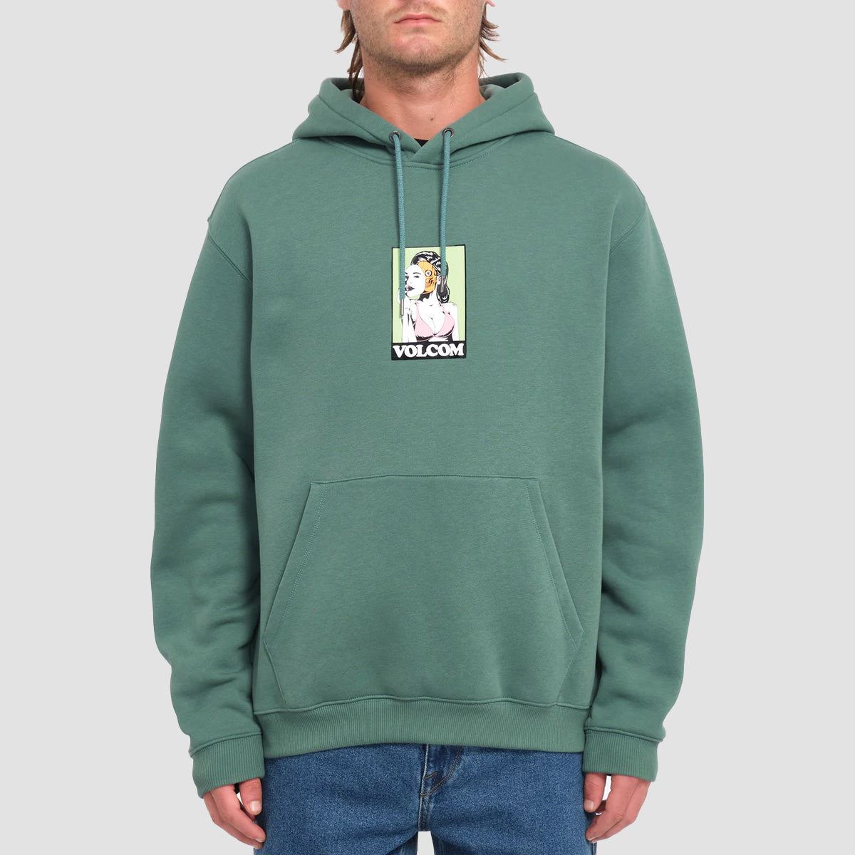 Volcom Noder Pullover Hoodie Sea Green