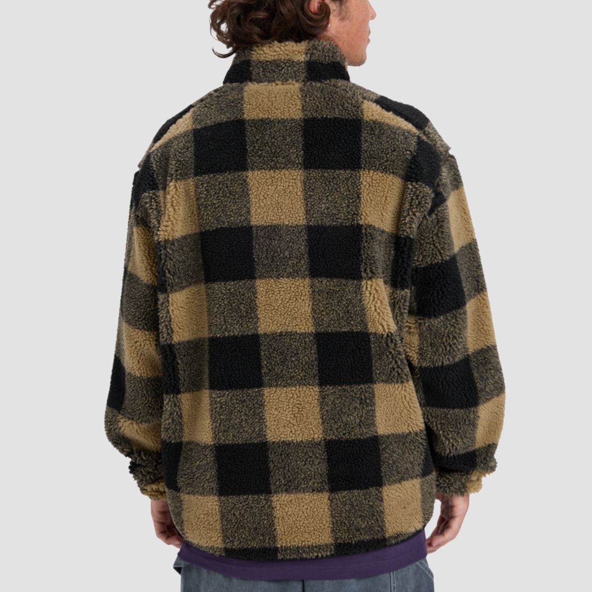 Quiksilver Mercury Woodlands Half Zip Sherpa Jacket Woodlands Elmwood