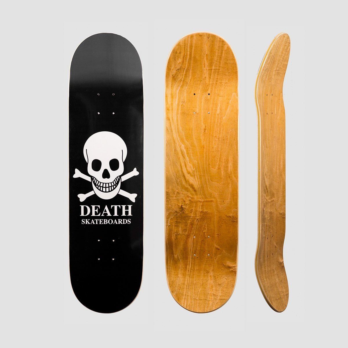 Death OG Skull Skateboard Deck Black - 8.5"