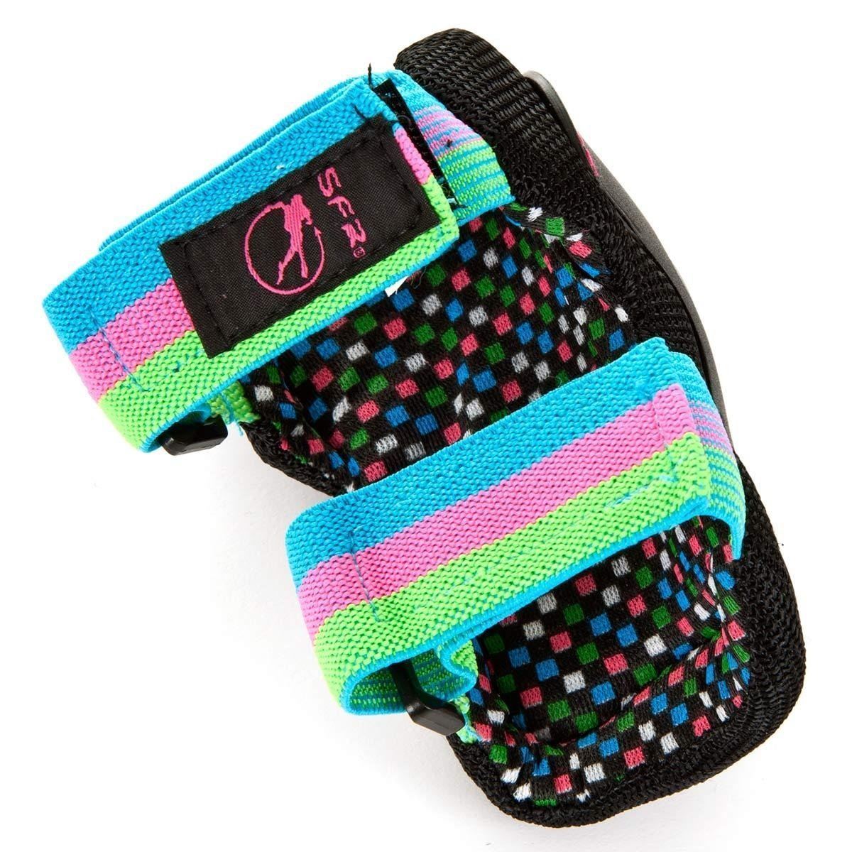 SFR Essential Triple Pad Set Black/Disco Multi - Kids