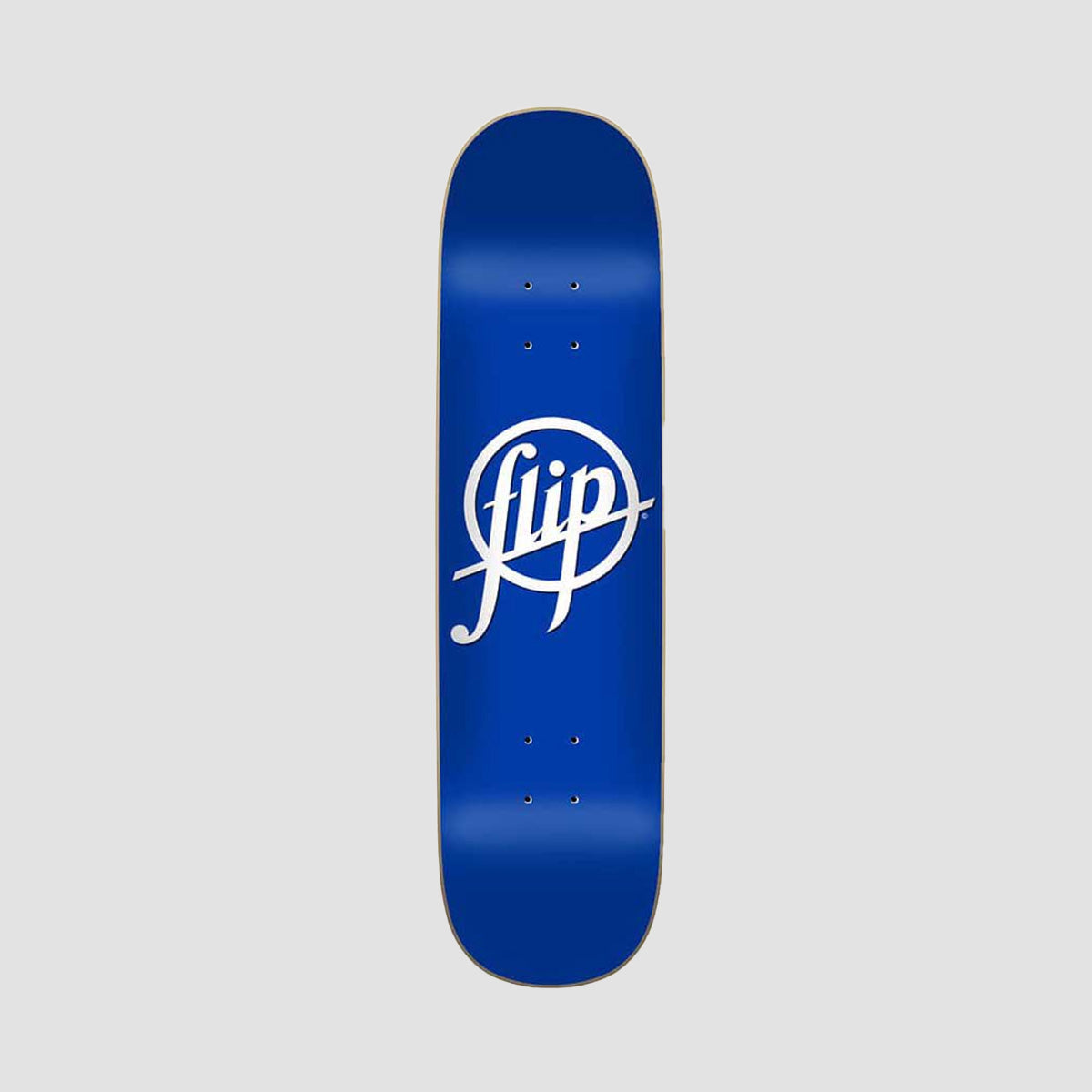 Flip Team Circle Script Skateboard Deck Blue - 8.375"