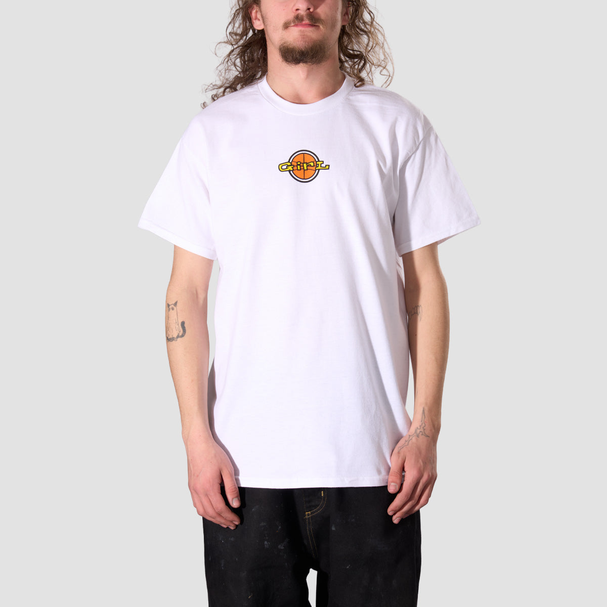 Girl Full Court Logo T-Shirt White