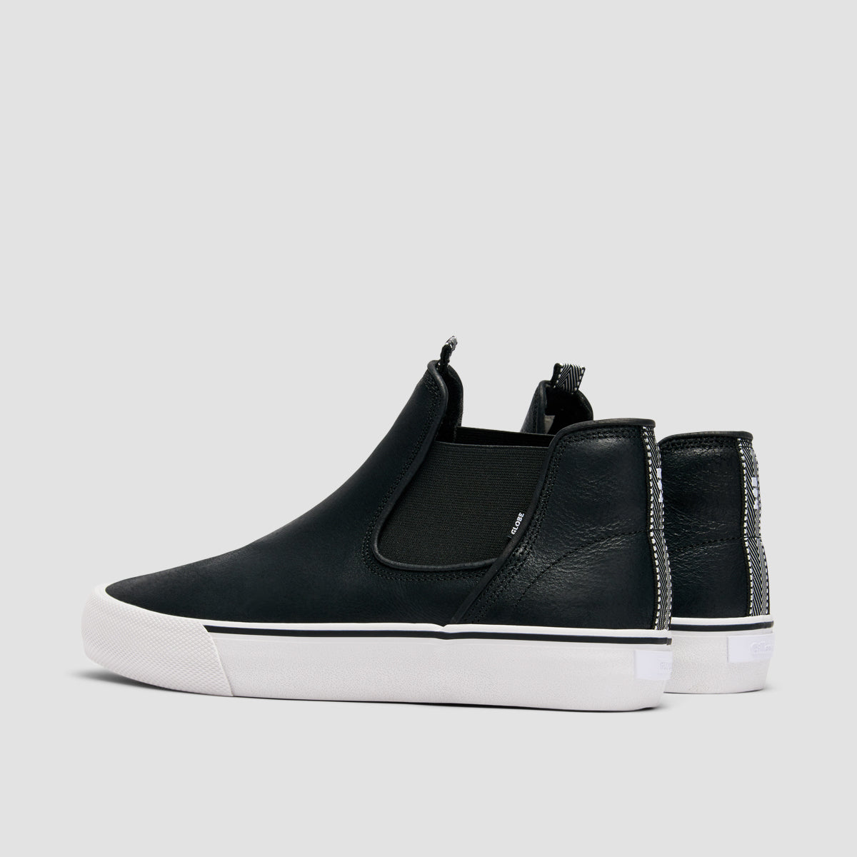 Globe Dover High Slip-On Shoes - Black Distress/Gillette