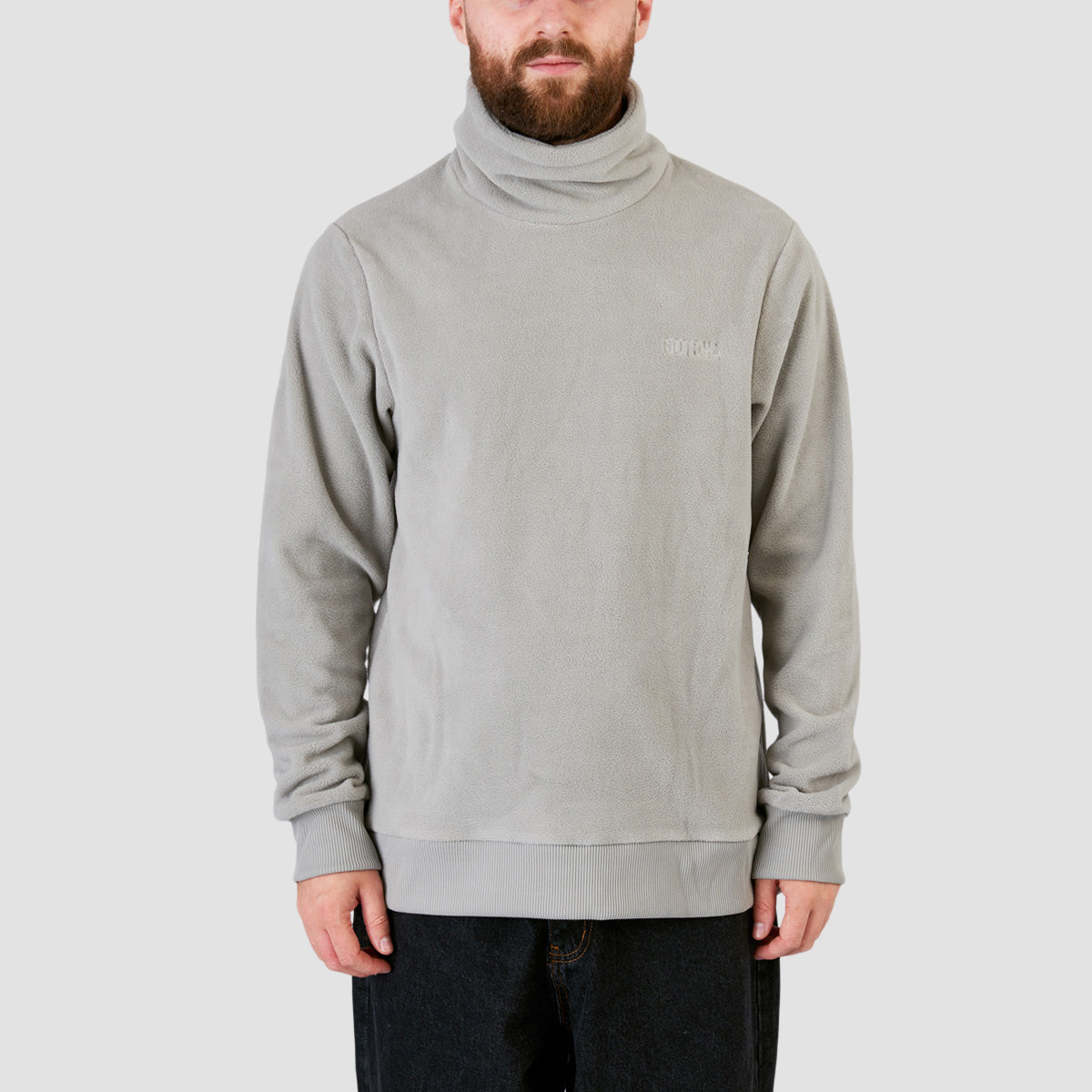 Gotcha Funnel Neck Fleece Sweatshirt Ghost Grey