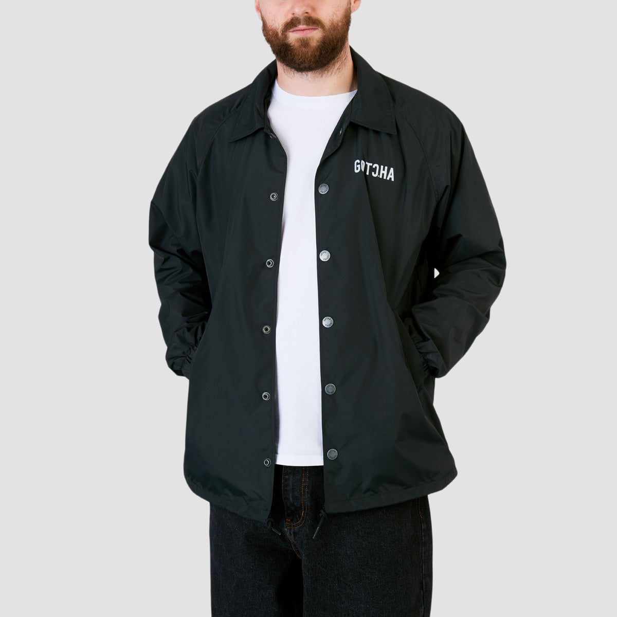 Gotcha Lightweight Coach Jacket Jet Black