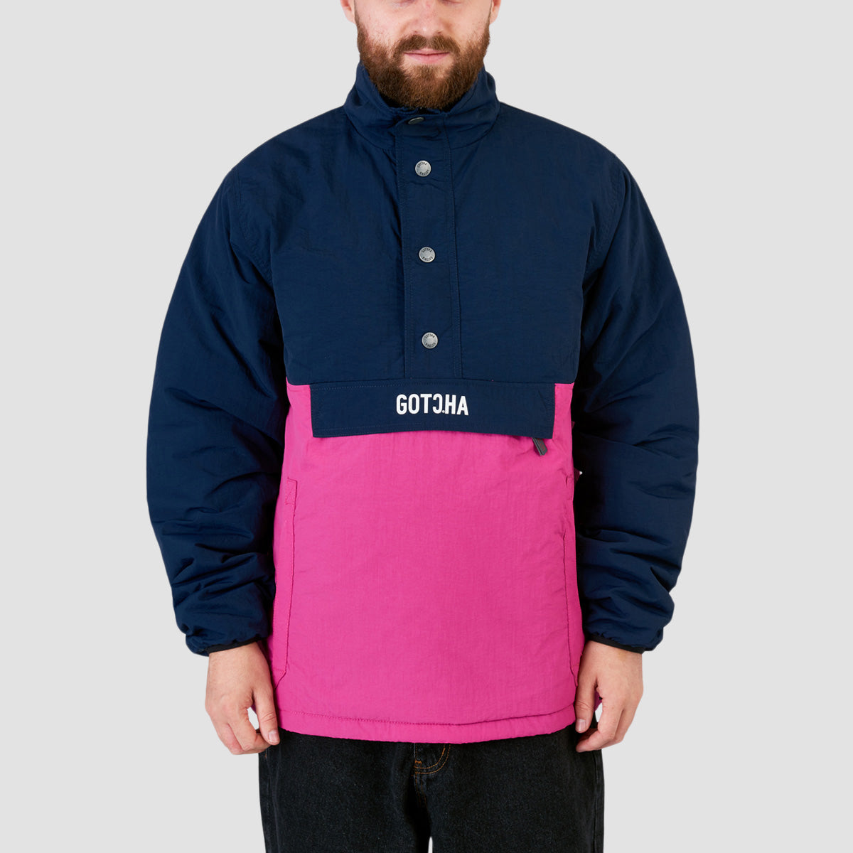 Gotcha Winter 1/4 Zip Jacket Navy/Fuschia