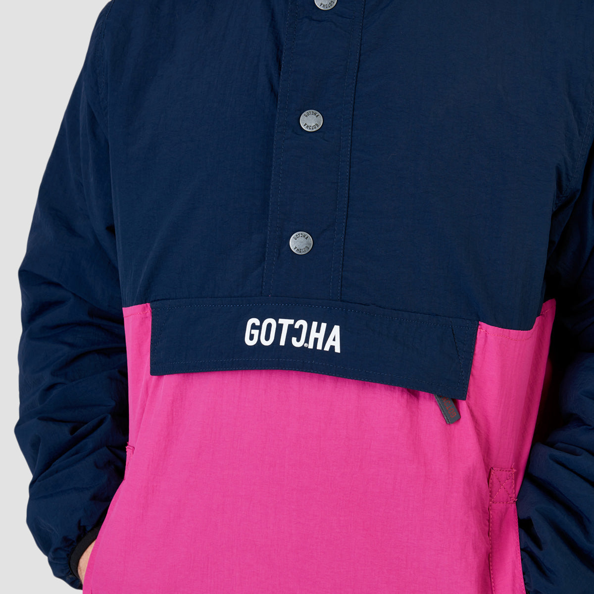 Gotcha Winter 1/4 Zip Jacket Navy/Fuschia