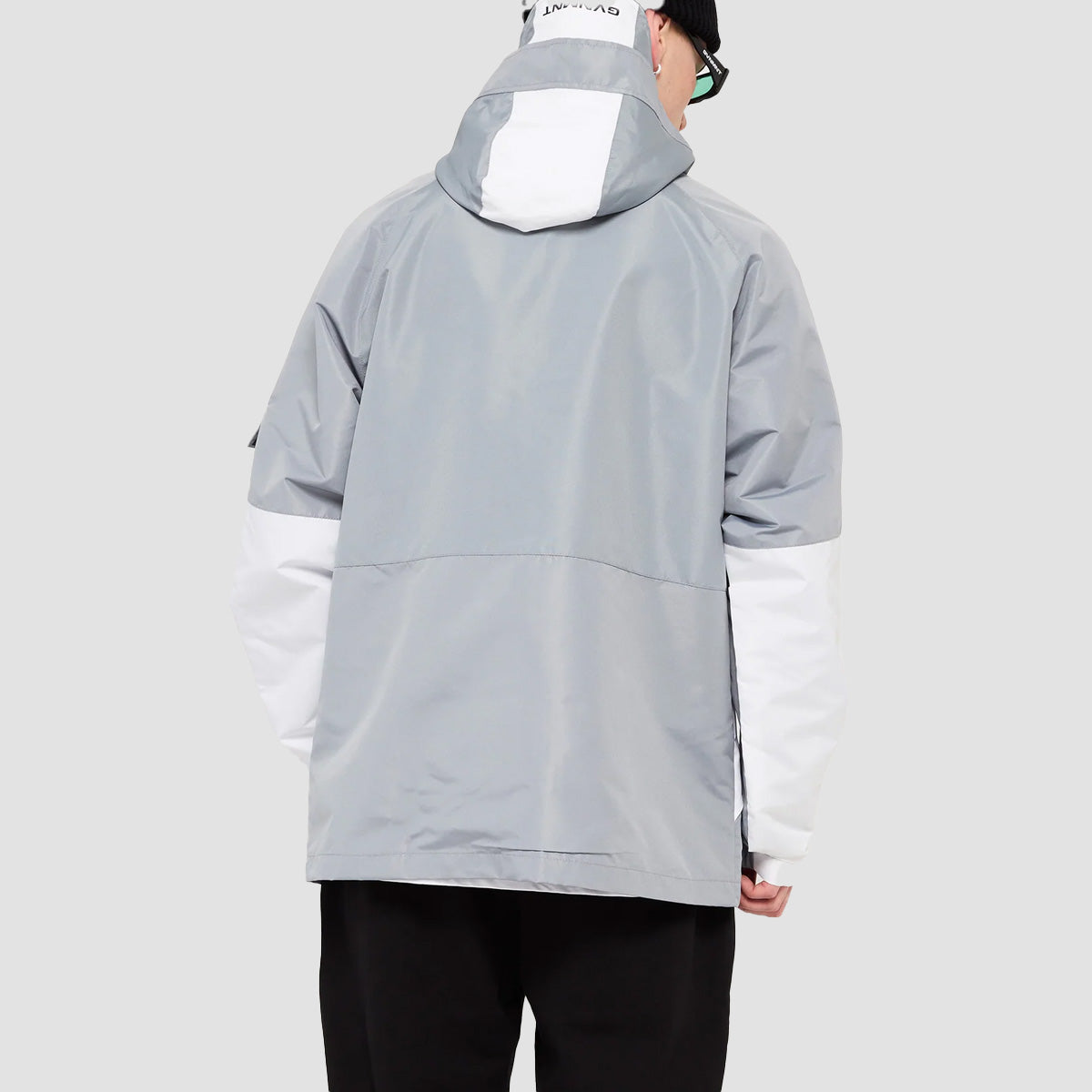 GVNMNT Front Line Hooded Tech Jacket Grey/White