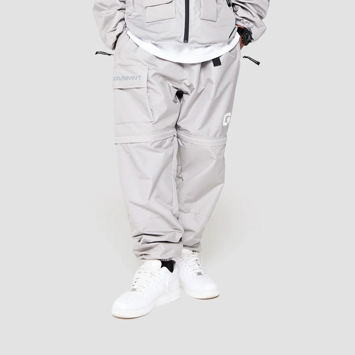 GVNMNT Hardwear 2 in 1 Cargo Pants / Shorts Grey