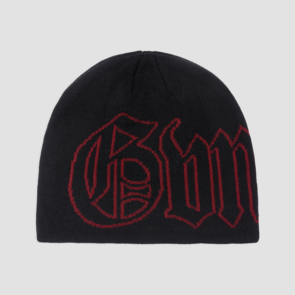 GVNMNT Old English Script Beanie Black/Red