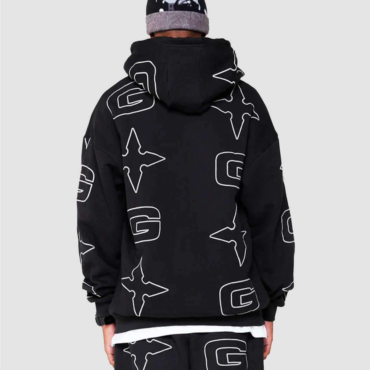 GVNMNT Star Zip Hoodie Black