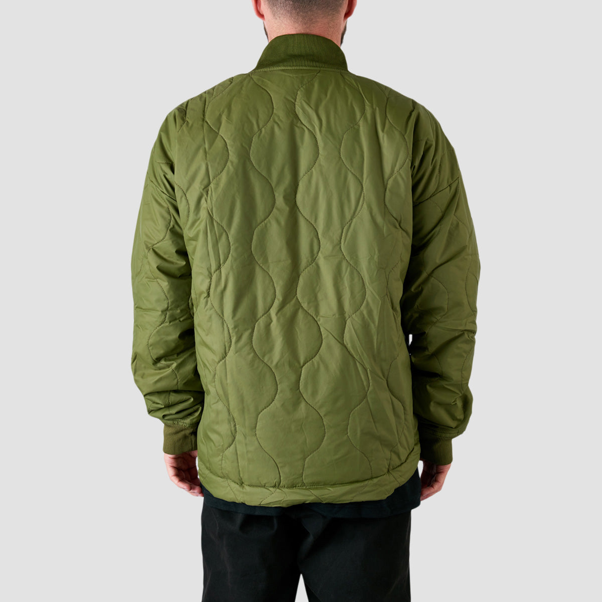 GVNMNT Wavy Quilted Puffer Jacket Green