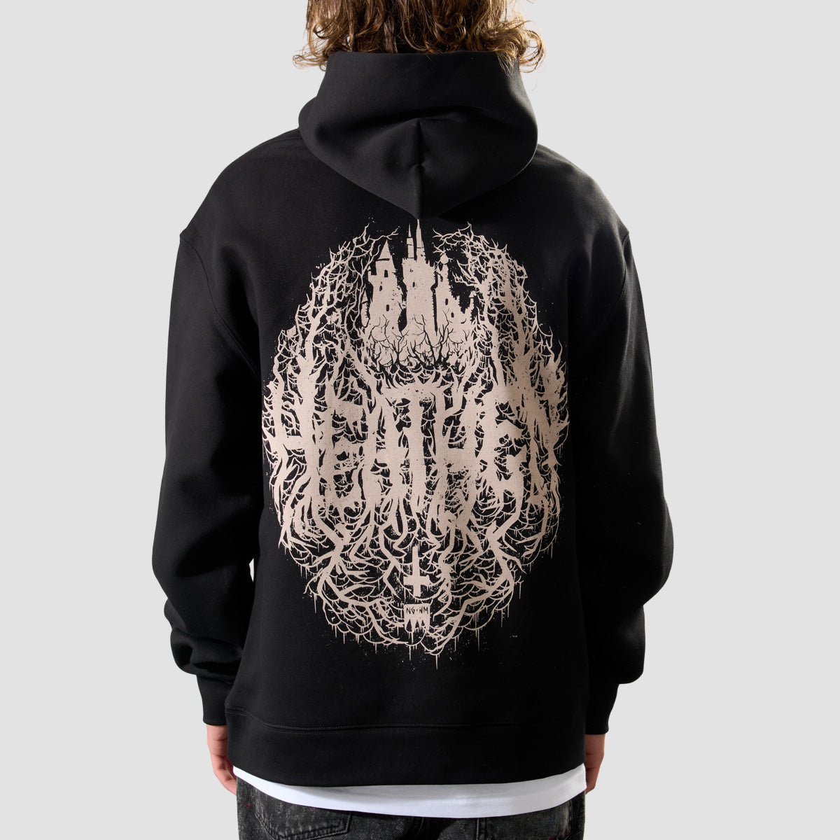 Heathen Castle Relax Fit Pullover Hoodie Black