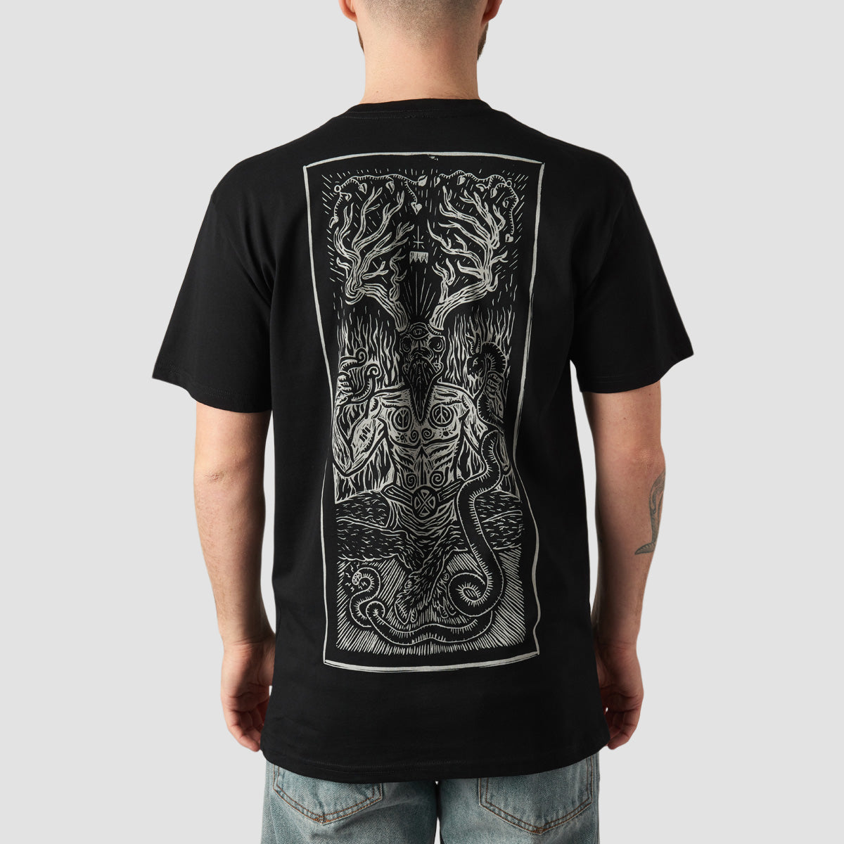 Heathen Ceronnous Mono T-Shirt Black