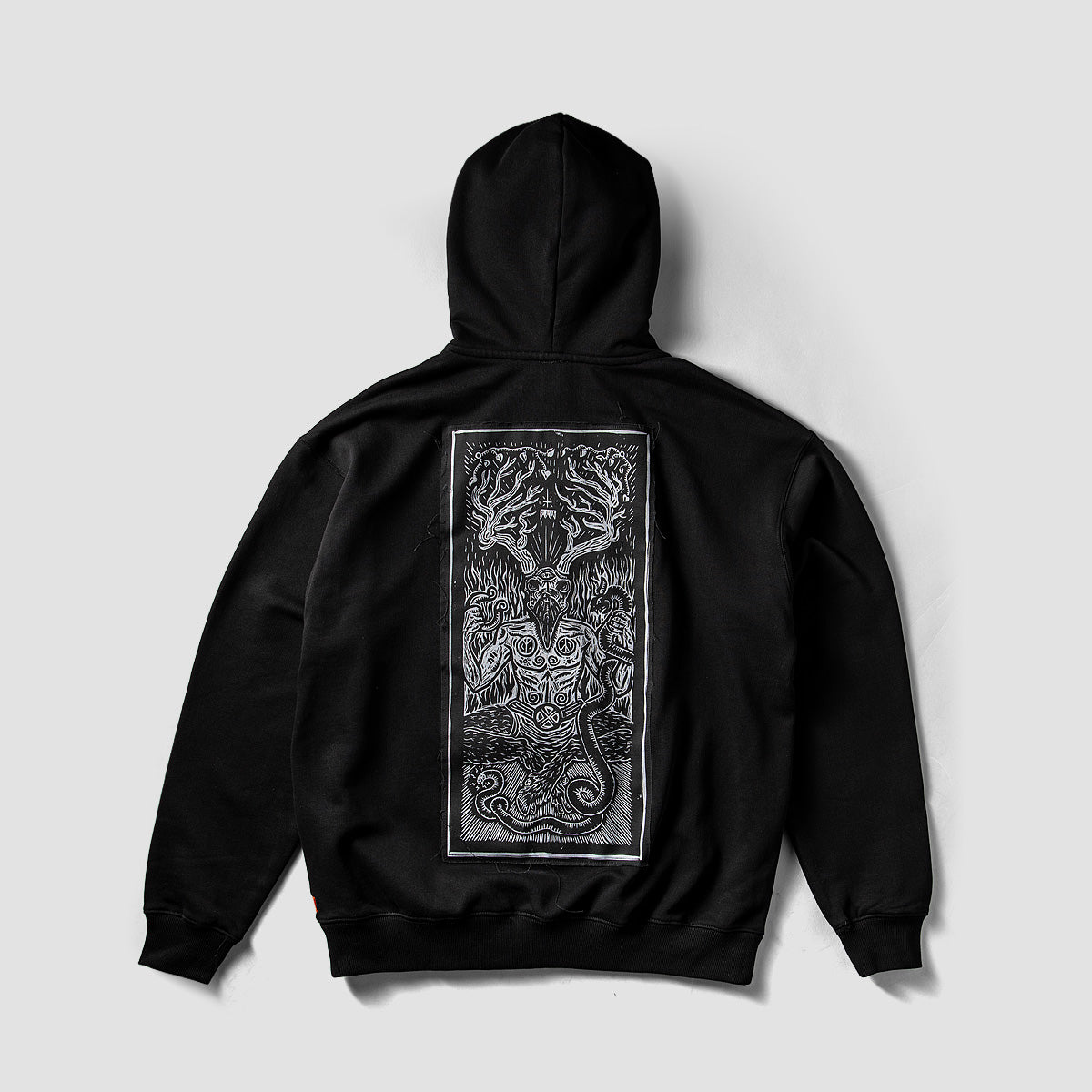 Heathen Ceronnous Patch Super Heavy Pullover Hoodie Black