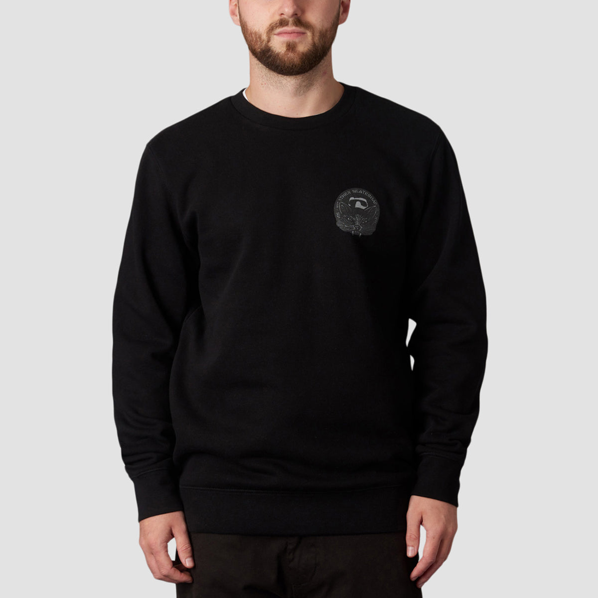 Heathen Crow Killer Crew Sweat Black