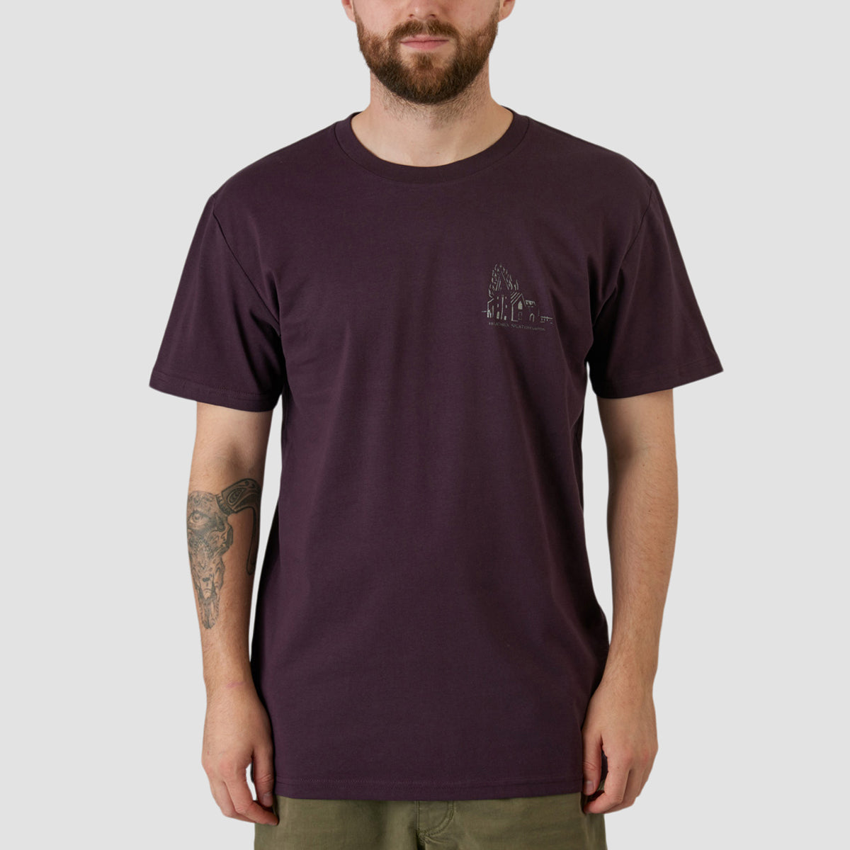 Heathen Lighthouse T-Shirt Plum/Metal