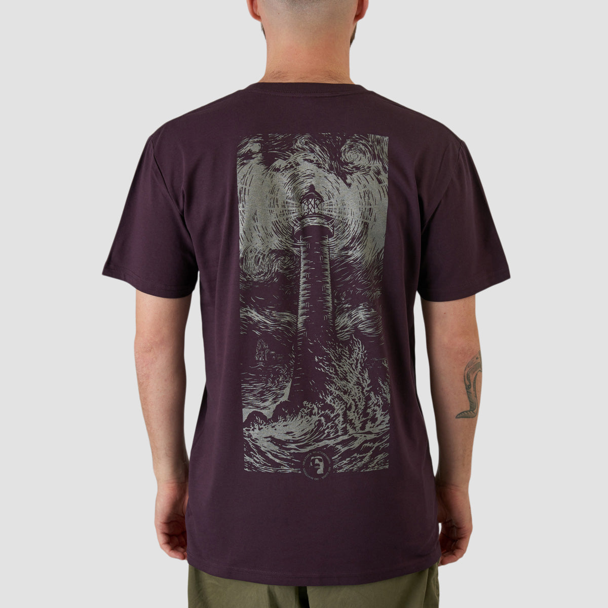 Heathen Lighthouse T-Shirt Plum/Metal