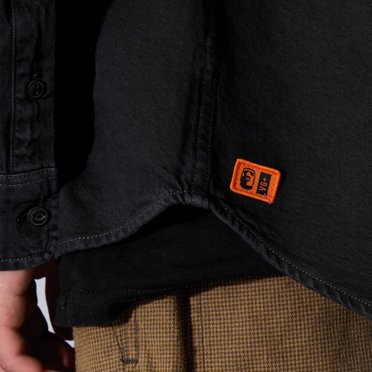 Heathen VG+ Medusa Longsleeve Work Shirt Void Wash