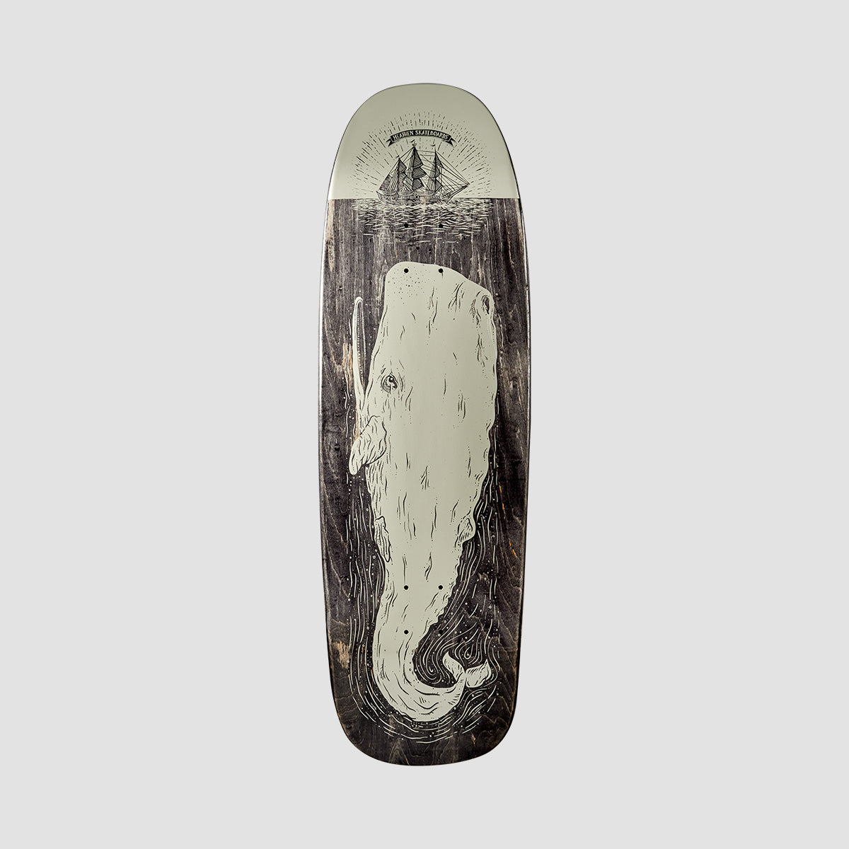 Heathen Moby Rising Metallic on Bomber Skateboard Deck - 9.25"