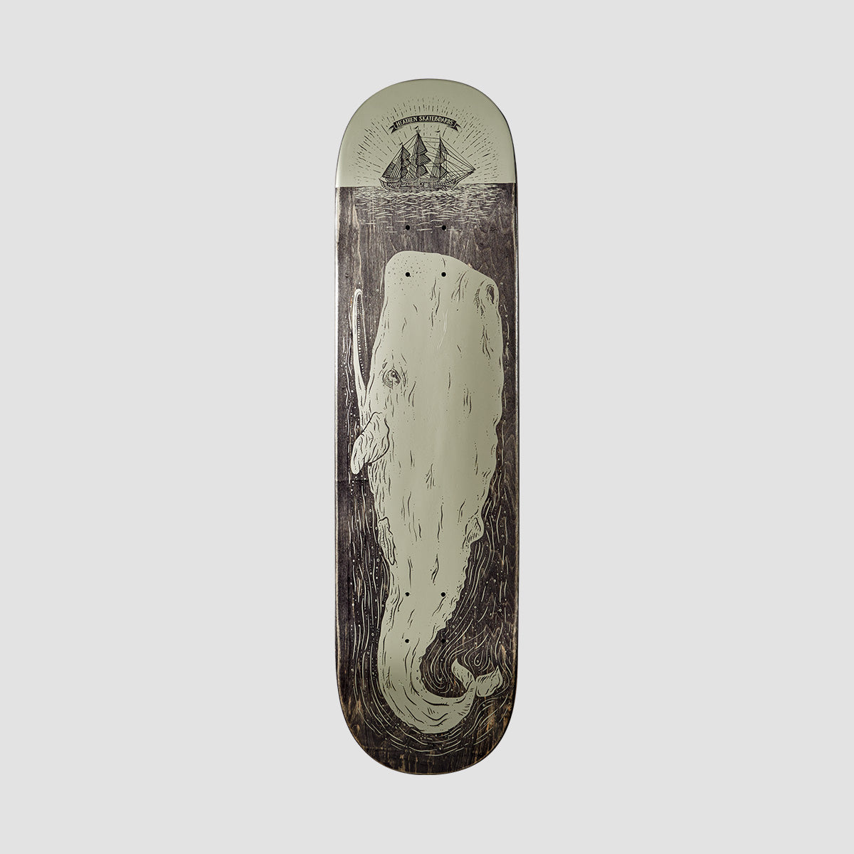 Heathen Moby Rising Metallic on Squarehead Skateboard Deck - 8.375"