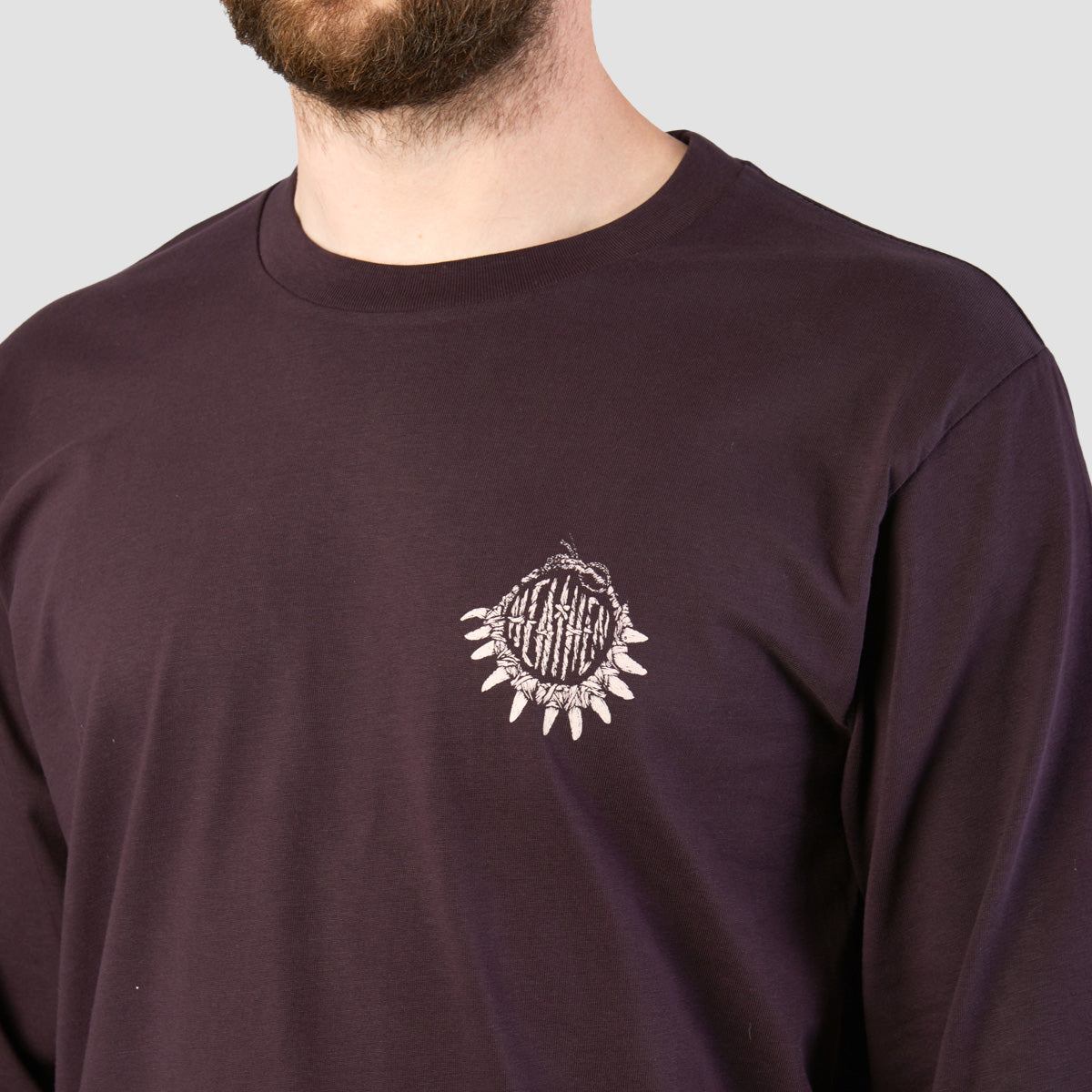 Heathen Moby vs Kraken Longsleeve T-Shirt Plum