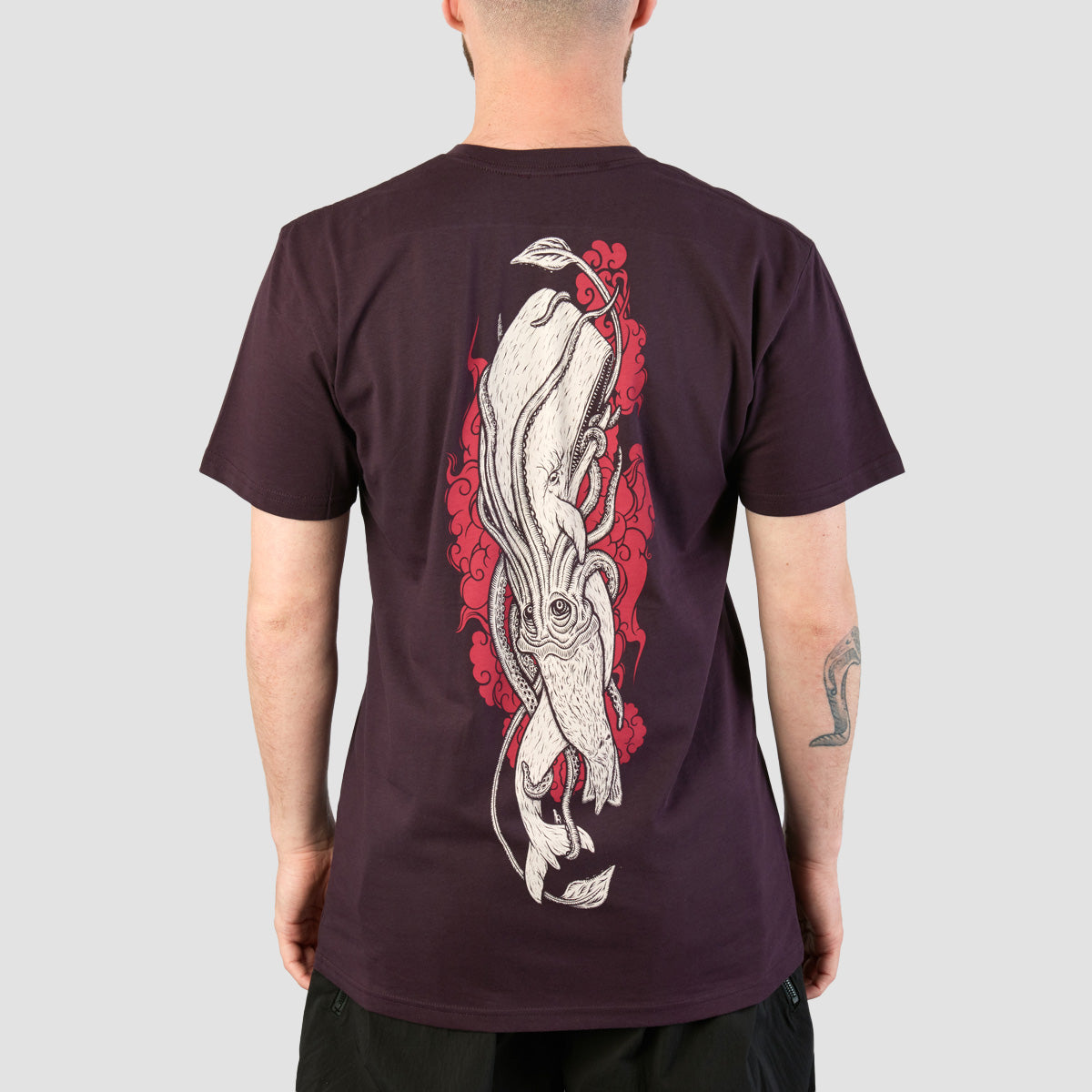 Heathen Moby vs Kraken T-Shirt Plum