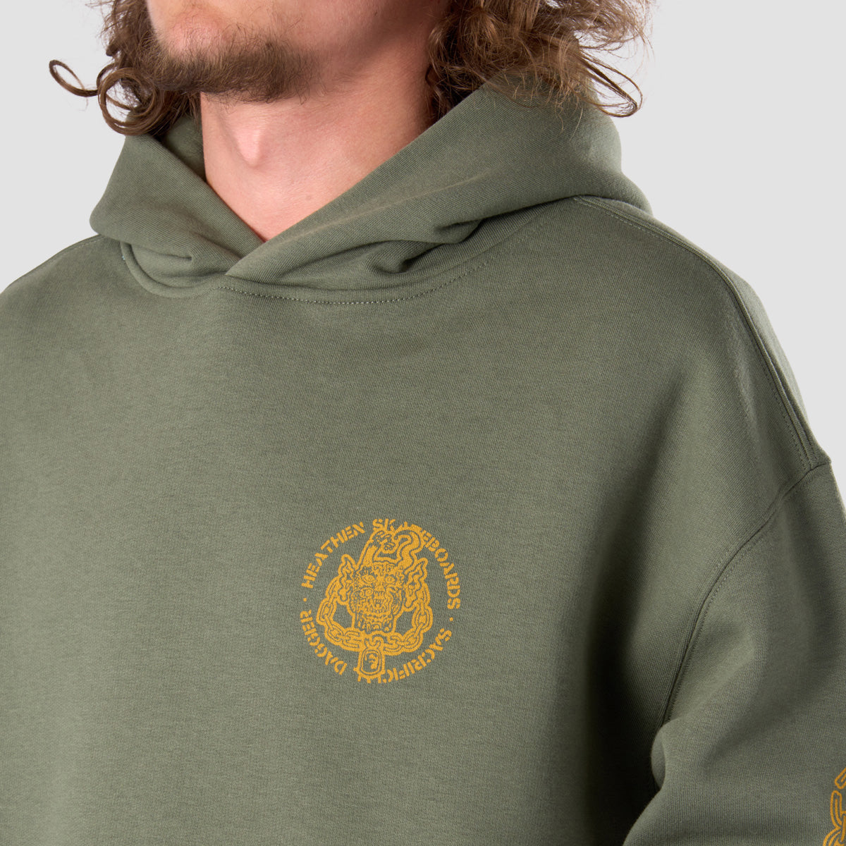 Heathen Sacrificial Dagger Relax Fit Pullover Hoodie Cypress