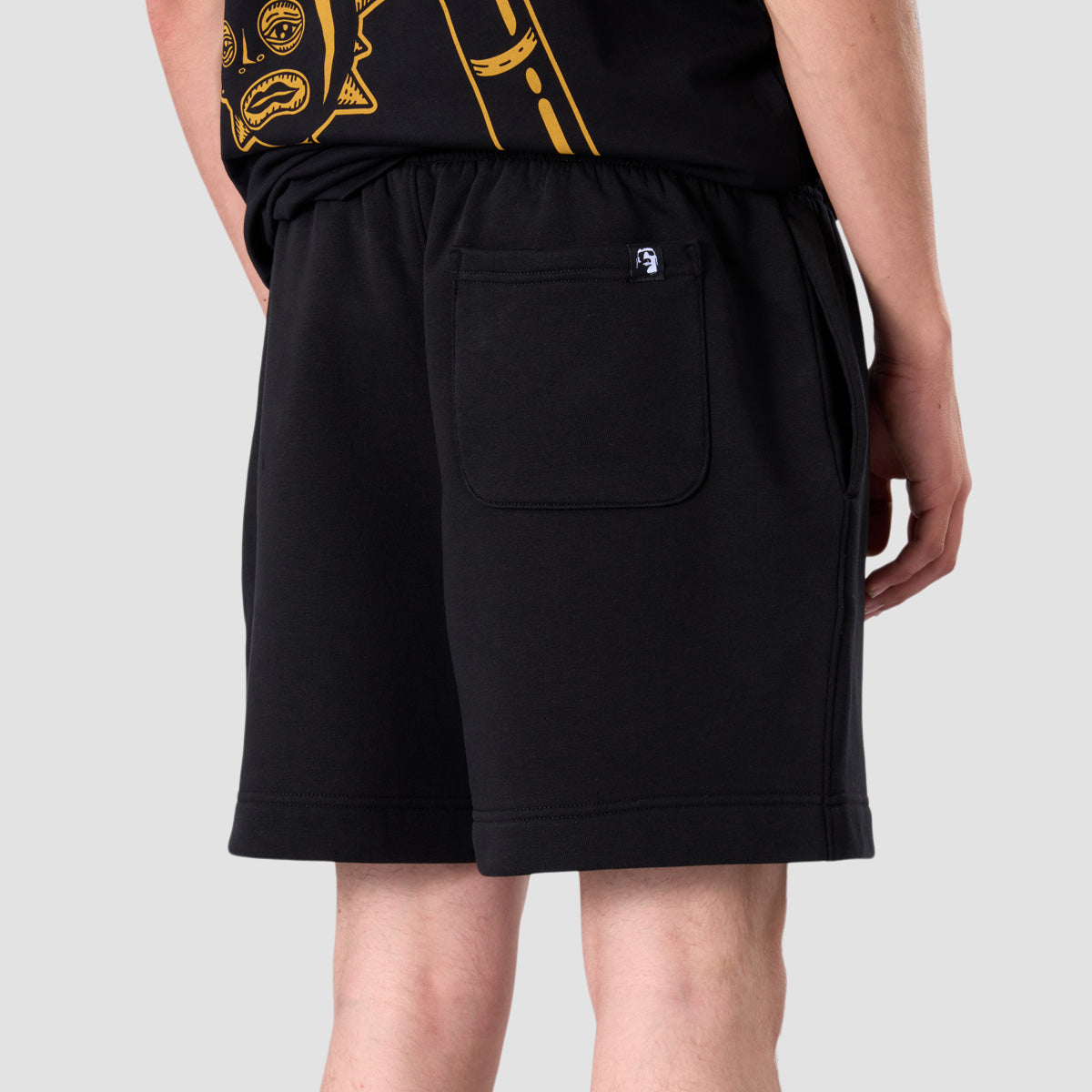 Heathen Sacrificial Dagger Sweat Shorts Black