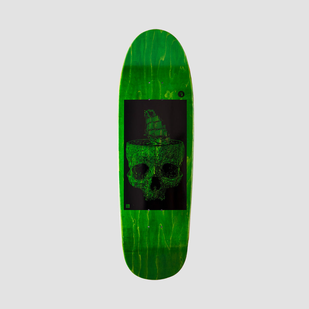 Heathen Stormy Seas On Floater Skateboard Green - 9.4"