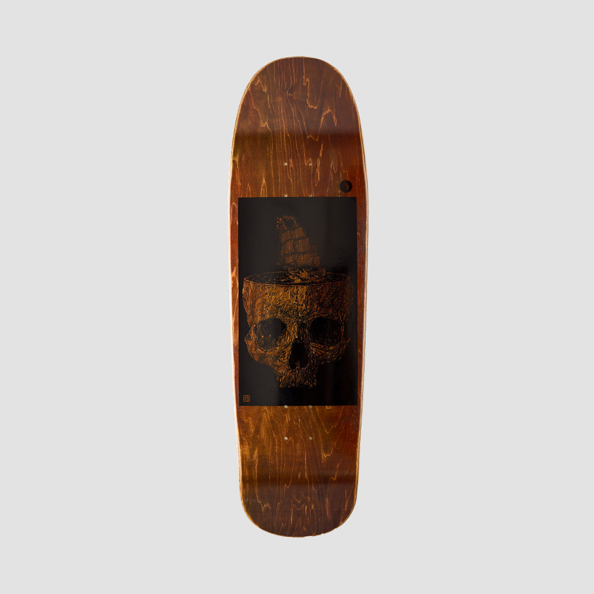 Heathen Stormy Seas On Grouper Skateboard Brown - 9"