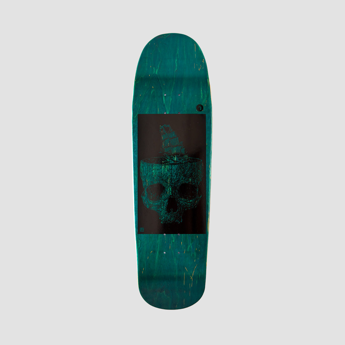 Heathen Stormy Seas On Grouper Skateboard Teal - 9"