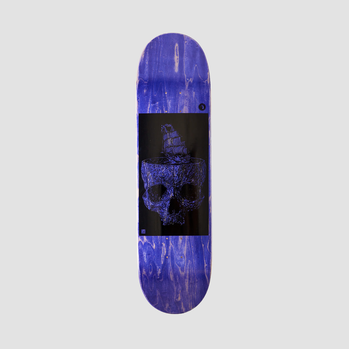 Heathen Stormy Seas On Taperhead Skateboard Deck Purple - 8.5"