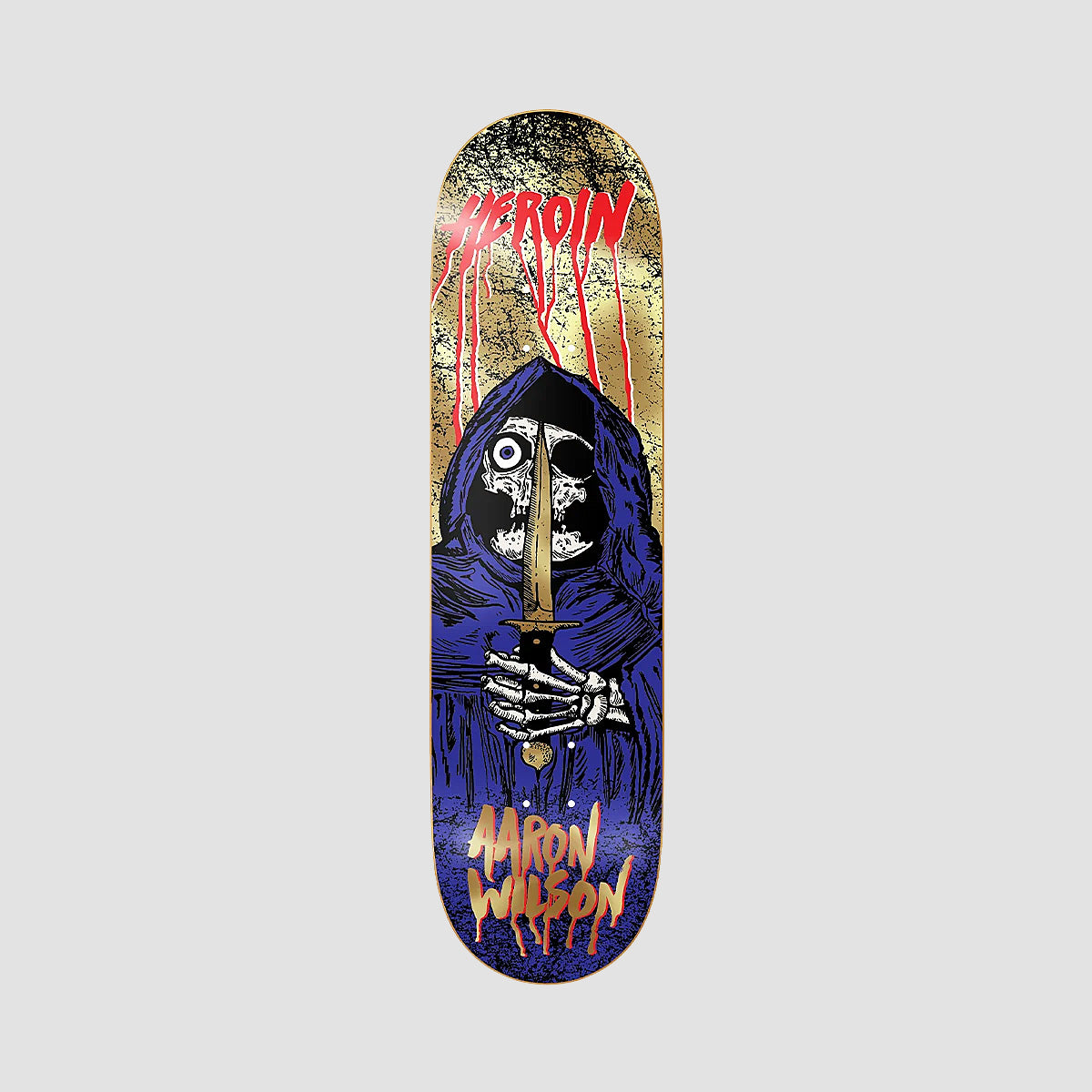Heroin Aaron Wilson KO2 Skull Priest Skateboard Deck - 8.5"