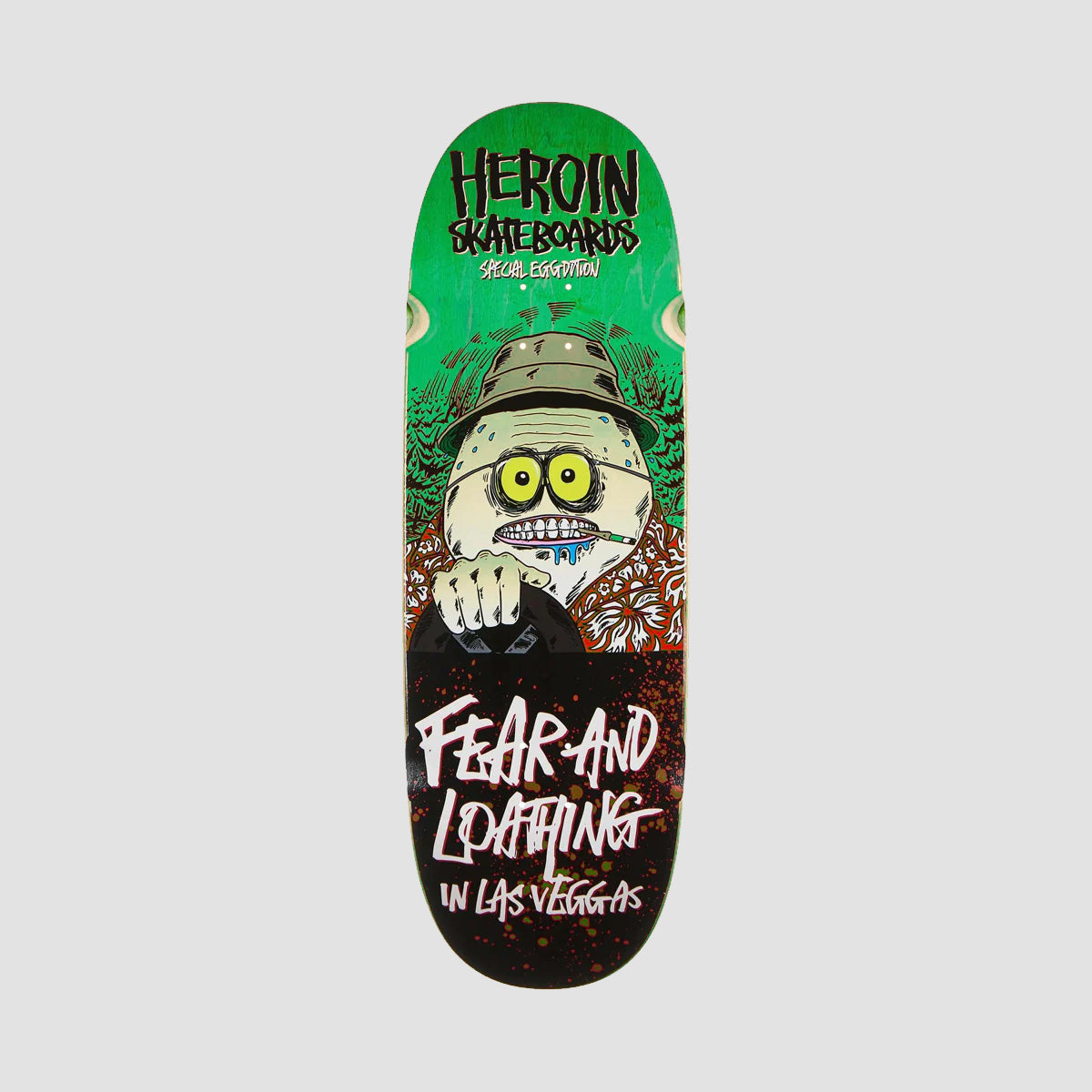 Heroin Fear And Loathing Skateboard Deck Various Stains - 10.4"