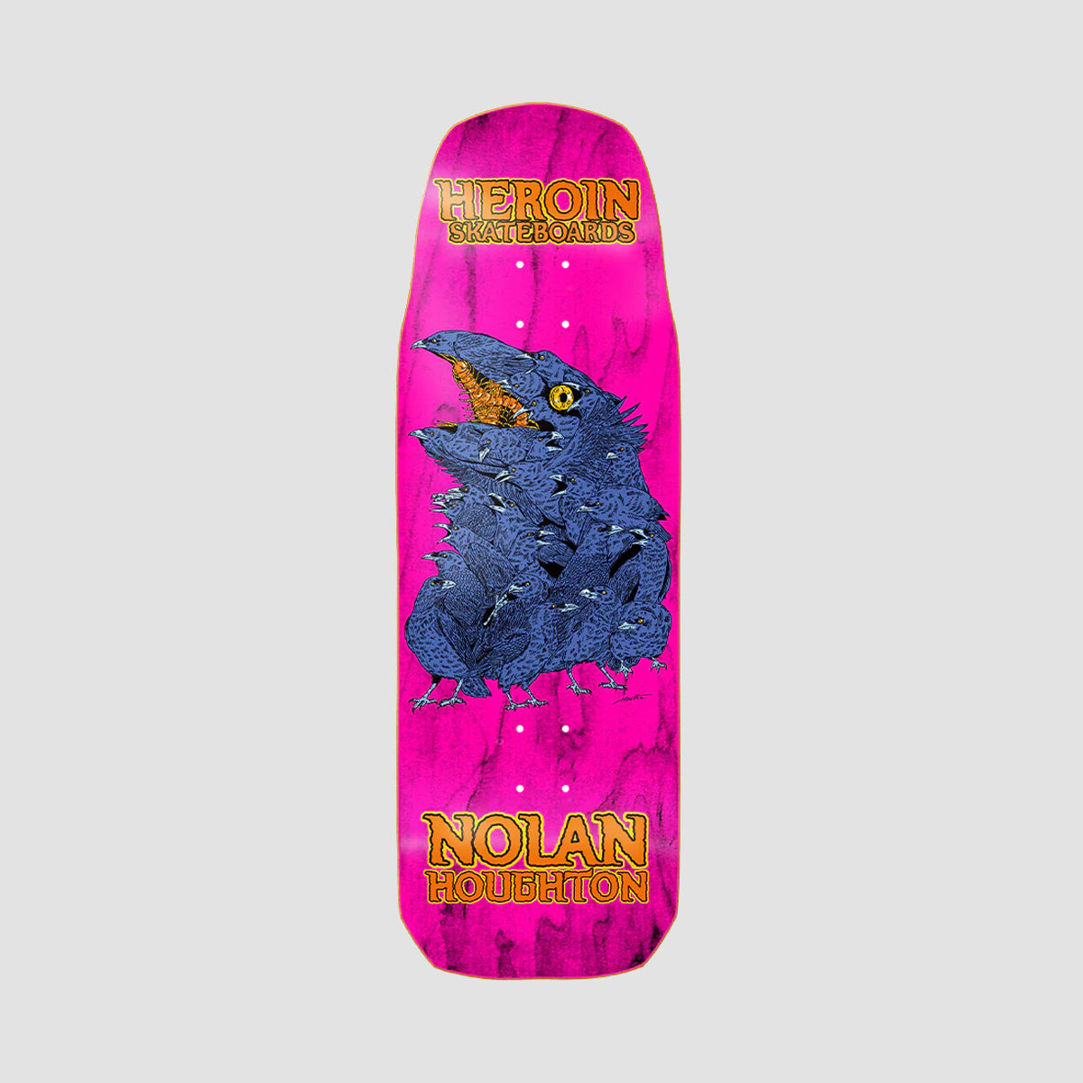 Heroin Nolan Houghton Crow Skateboard Deck Various Stains - 9.9"
