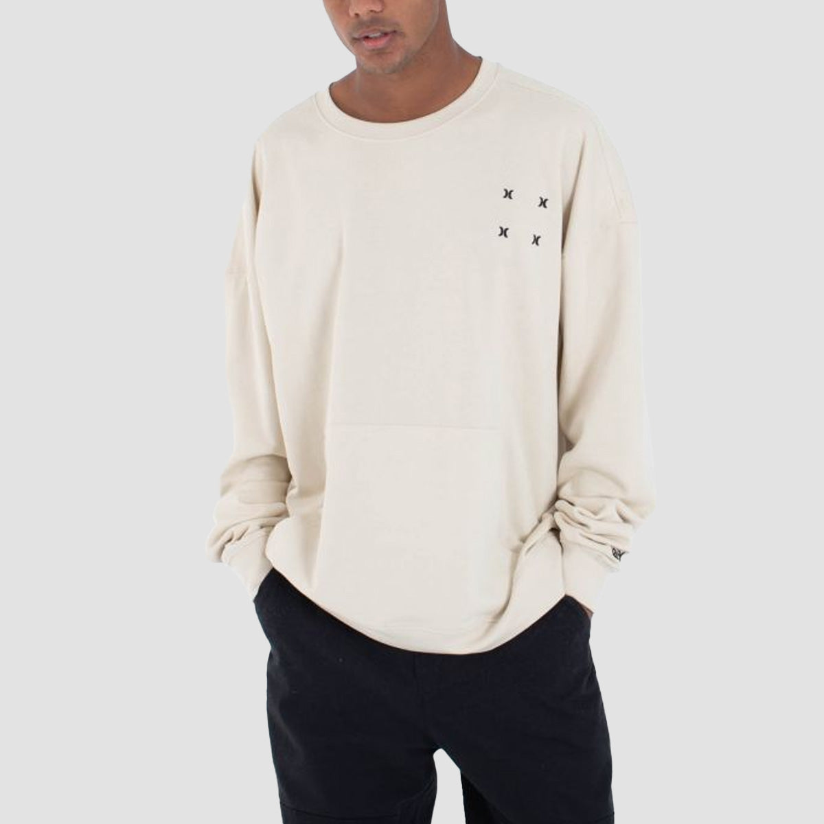 Hurley BCNSK8 Washed Crew Sweatshirt Bone
