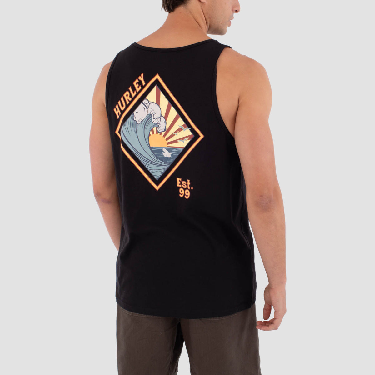 Hurley Disques Tank Vest Black