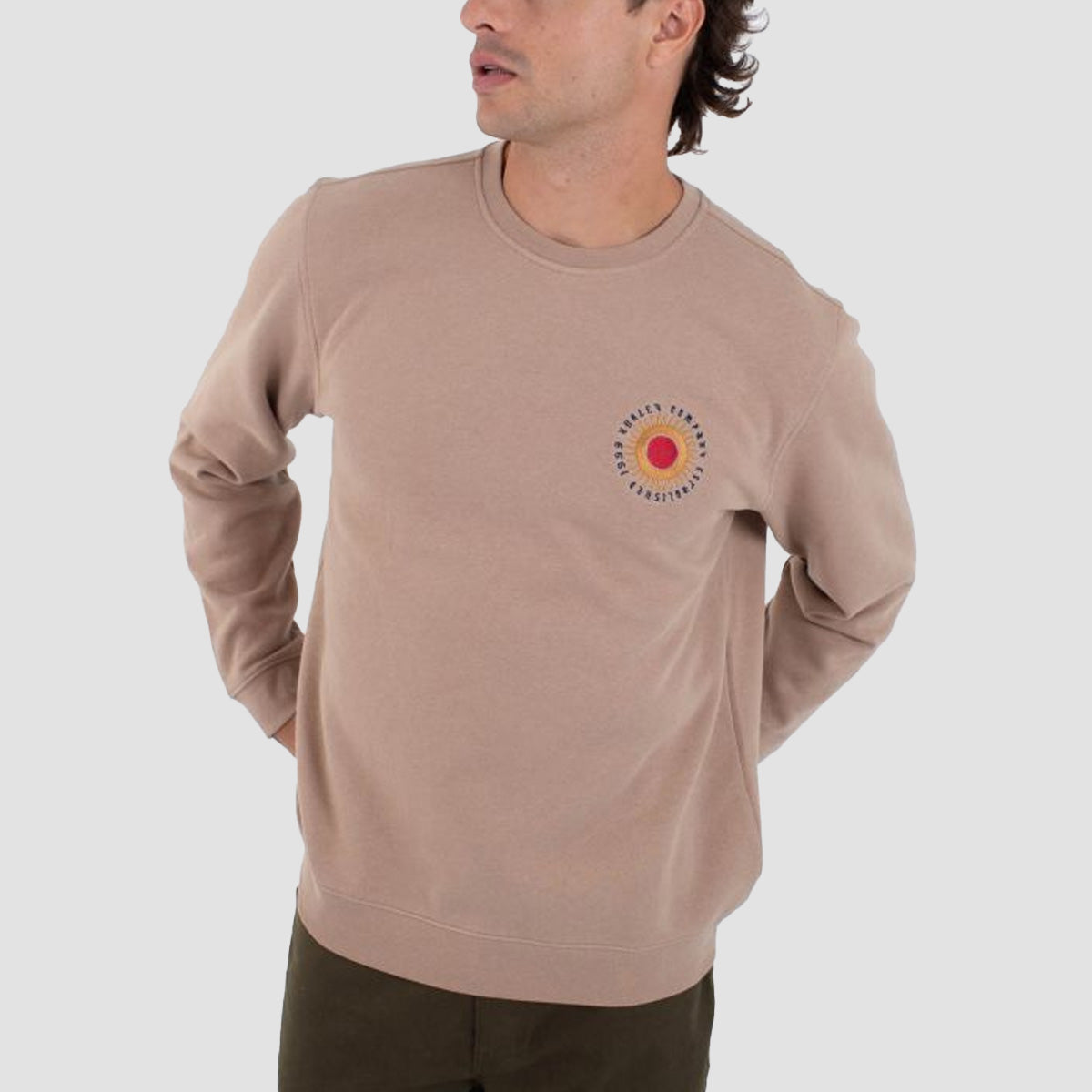 Hurley Eagle High Crew Sweatshirt Bristlecone Heather