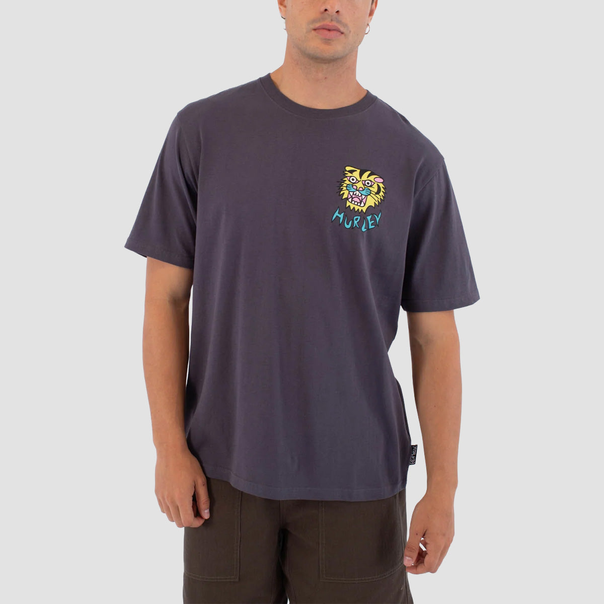 Hurley Etam Tiger T-Shirt Dark Stone Grey
