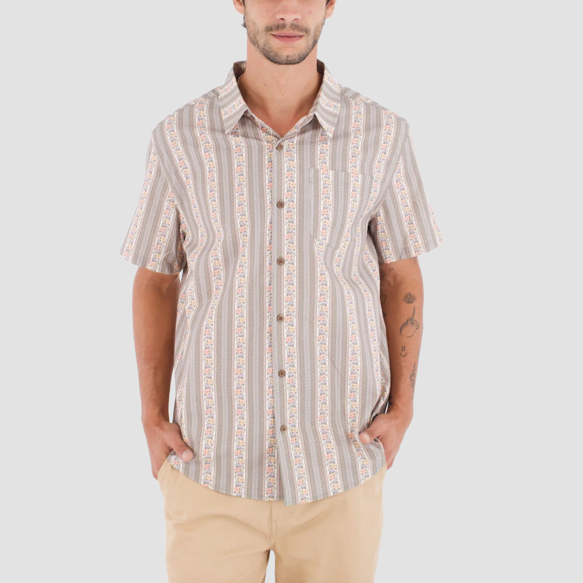 Hurley Hips Short Sleeve Shirt Bone