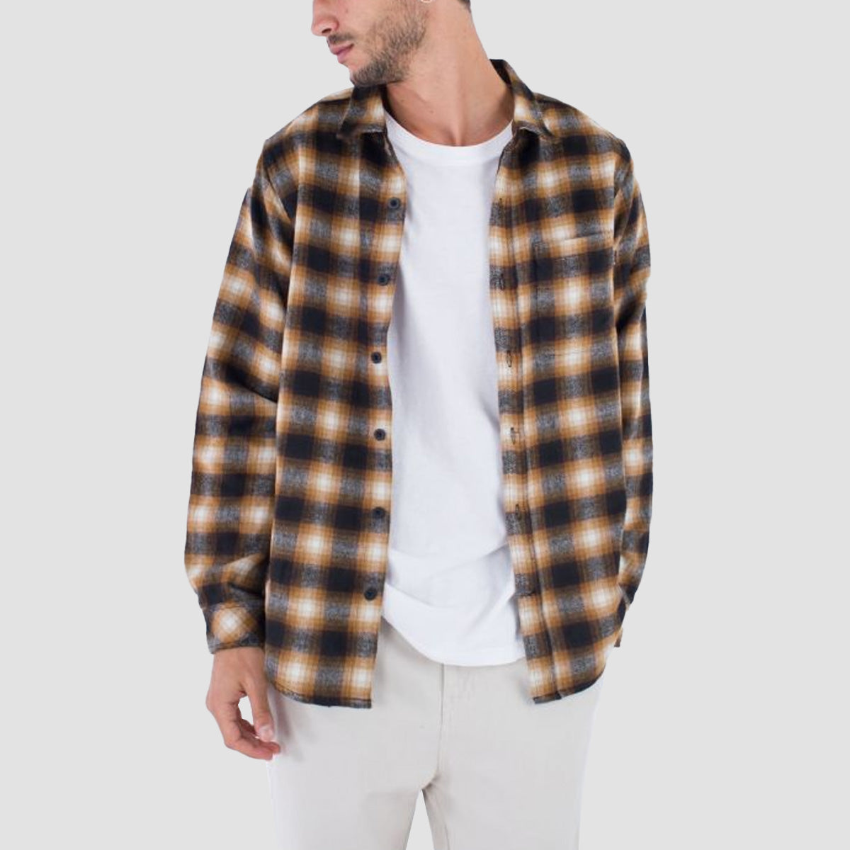 Hurley Portland Heavyweight Flannel Longsleeve Shirts Brown