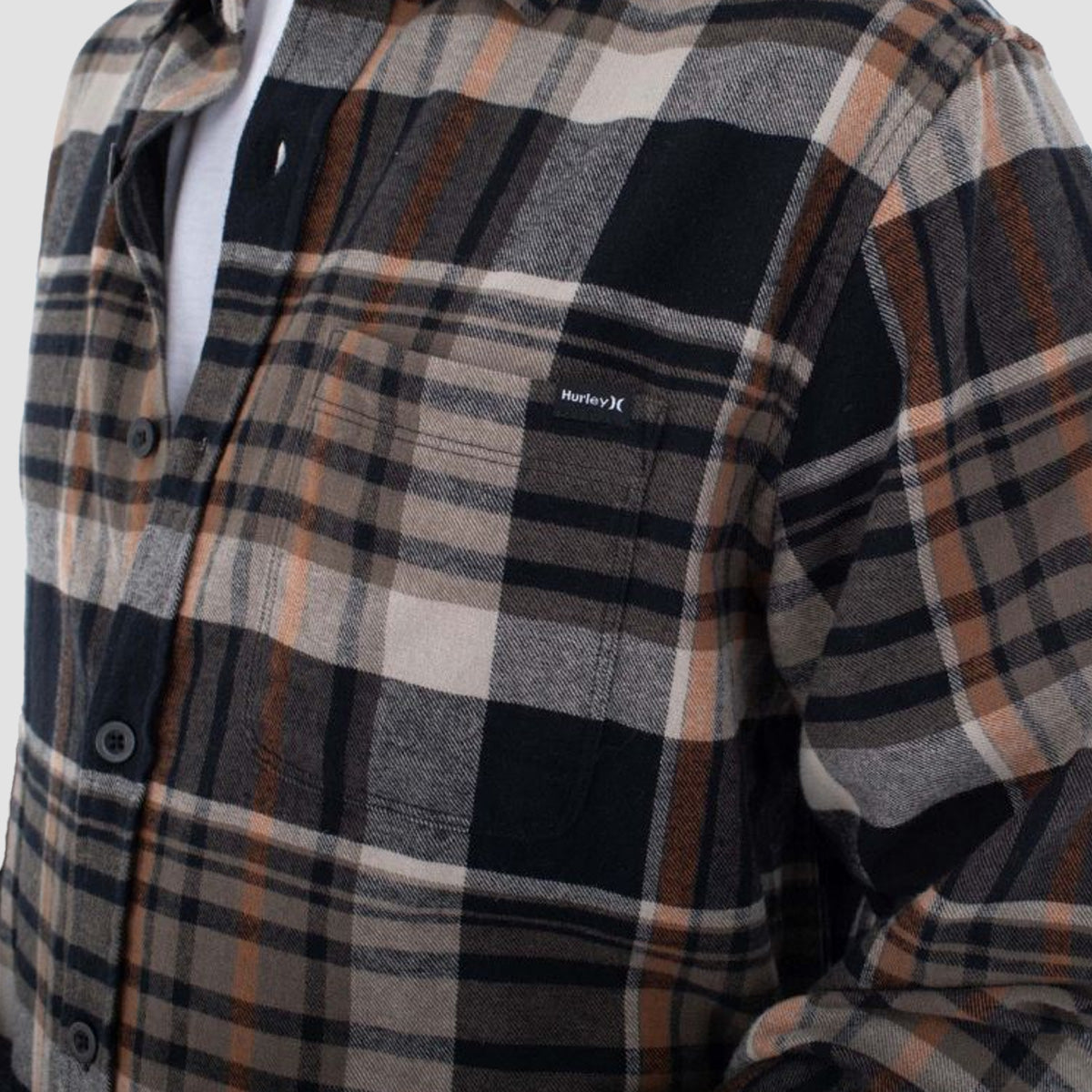 Hurley Portland Organic Flannel Longsleeve Shirt Cargo