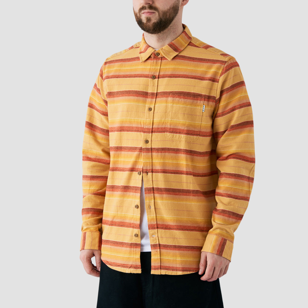 Hurley Portland Organic Flannel Longsleeve Shirt Pebble