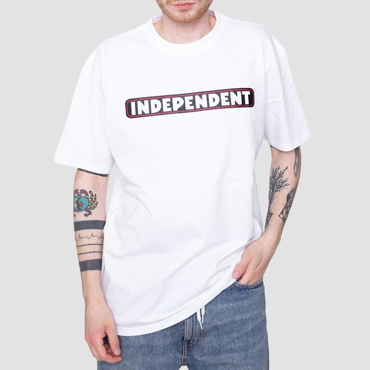 Independent Bar Logo T-Shirt White