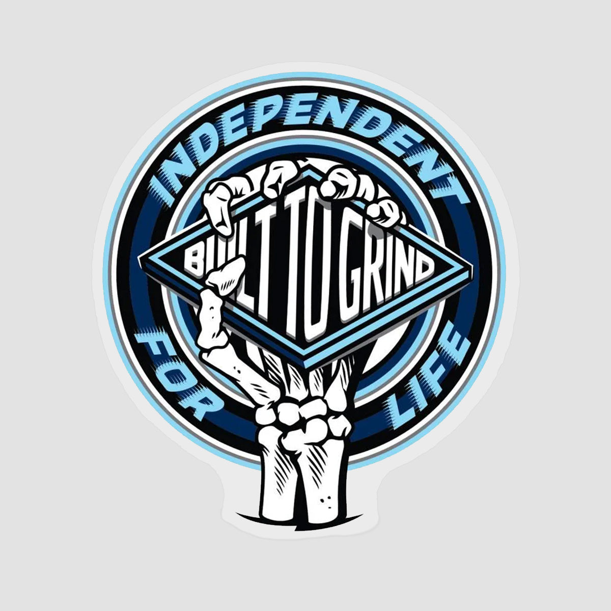 Independent For Life Clutch Stickers Blue/Black 100x90mm