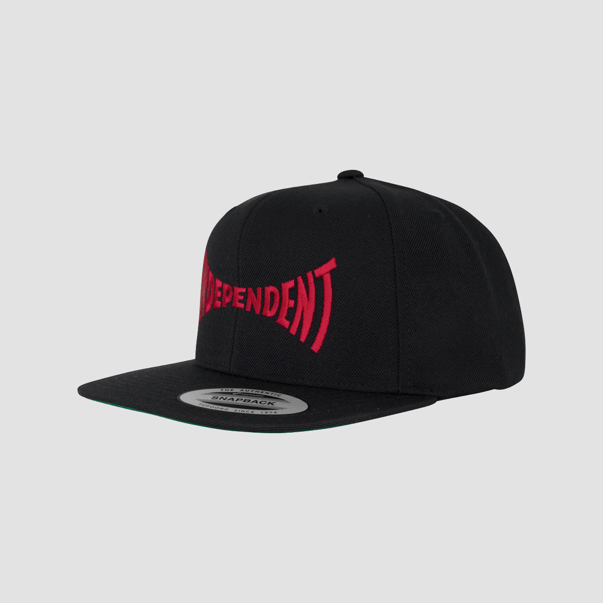 Independent Span Emb Snapback Cap Black/Dark Red