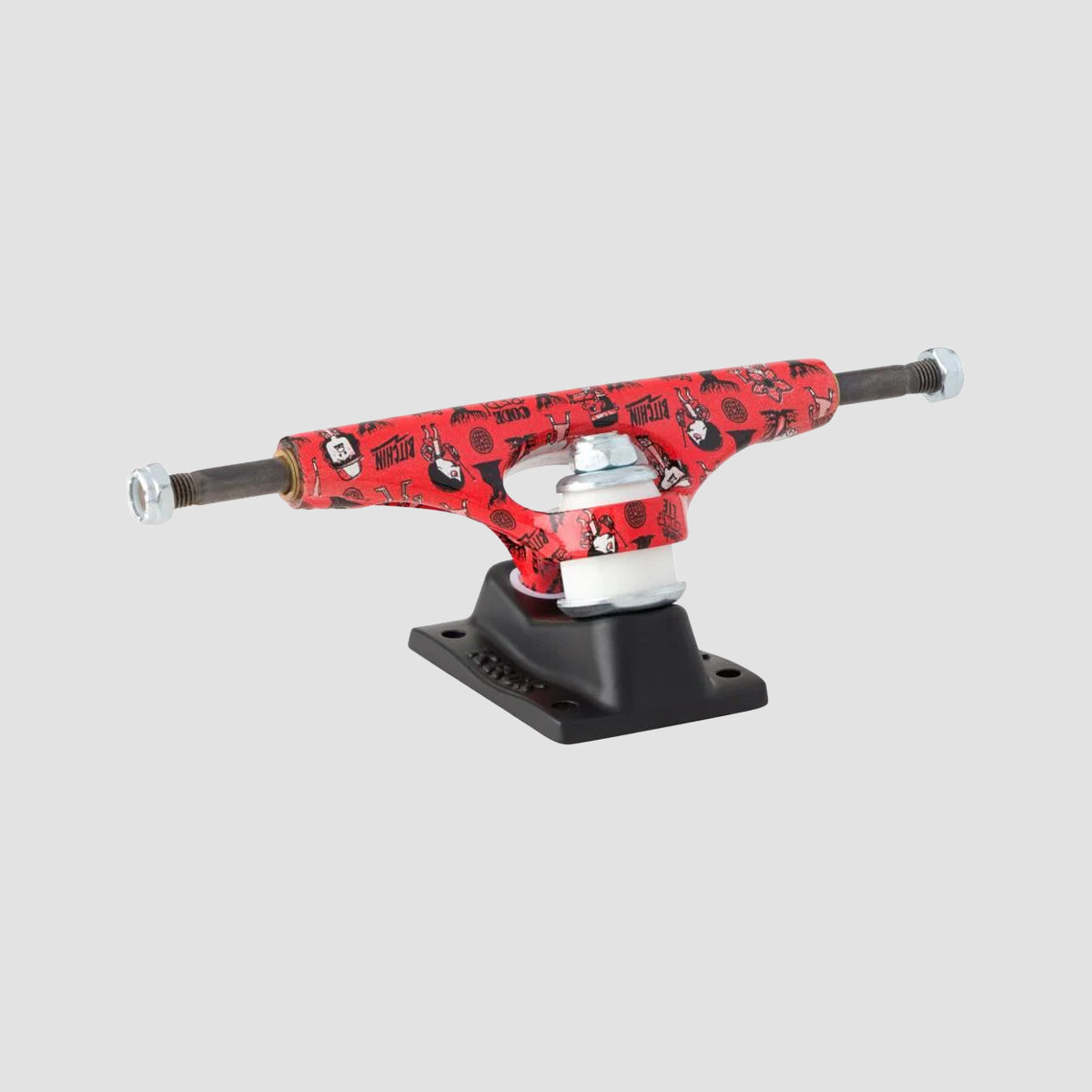 Krux X Stranger Things K5 Code Red Standard Skateboard Trucks 1 Pair Red/Black - 8"