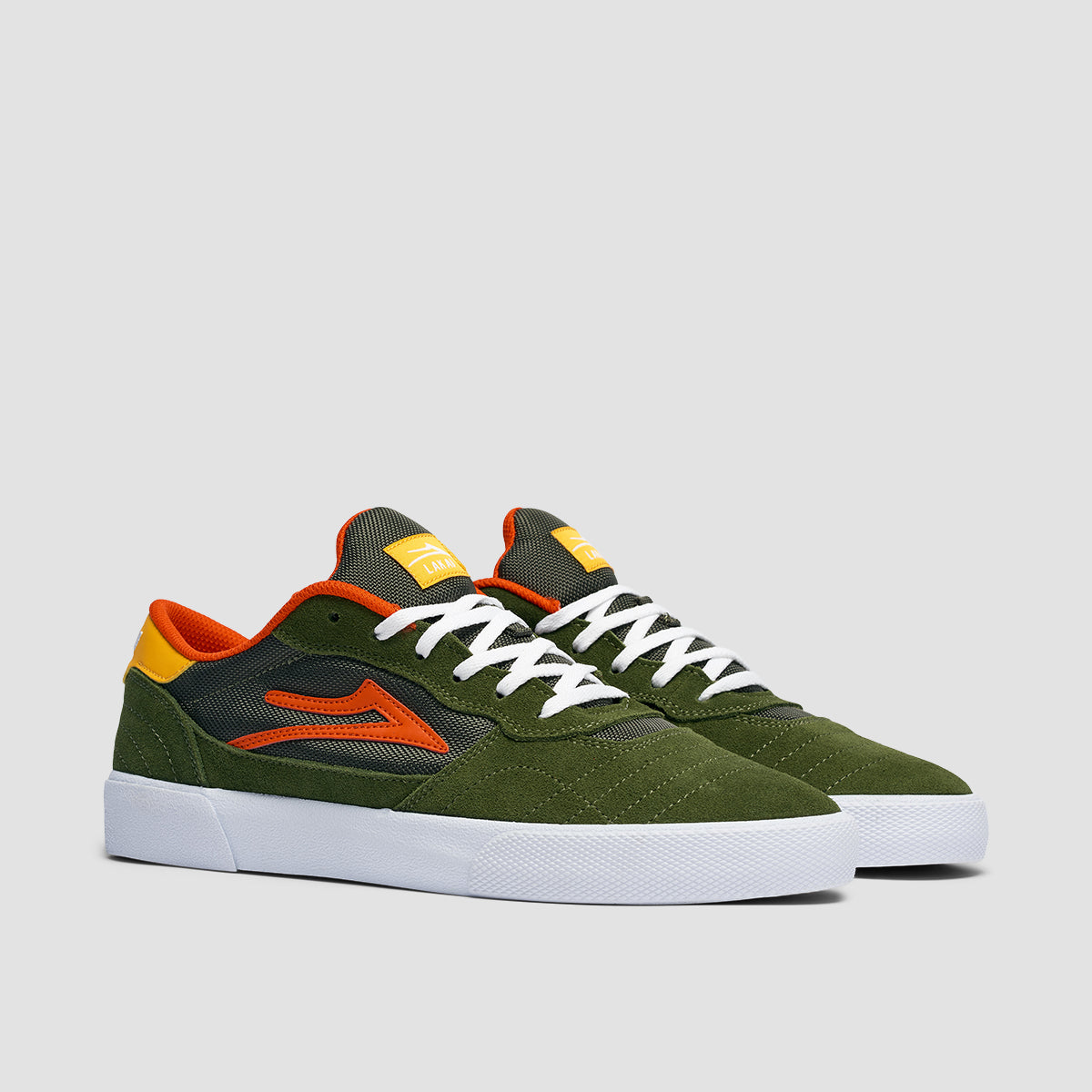 Lakai Cambridge Shoes - Olive/Yellow Suede