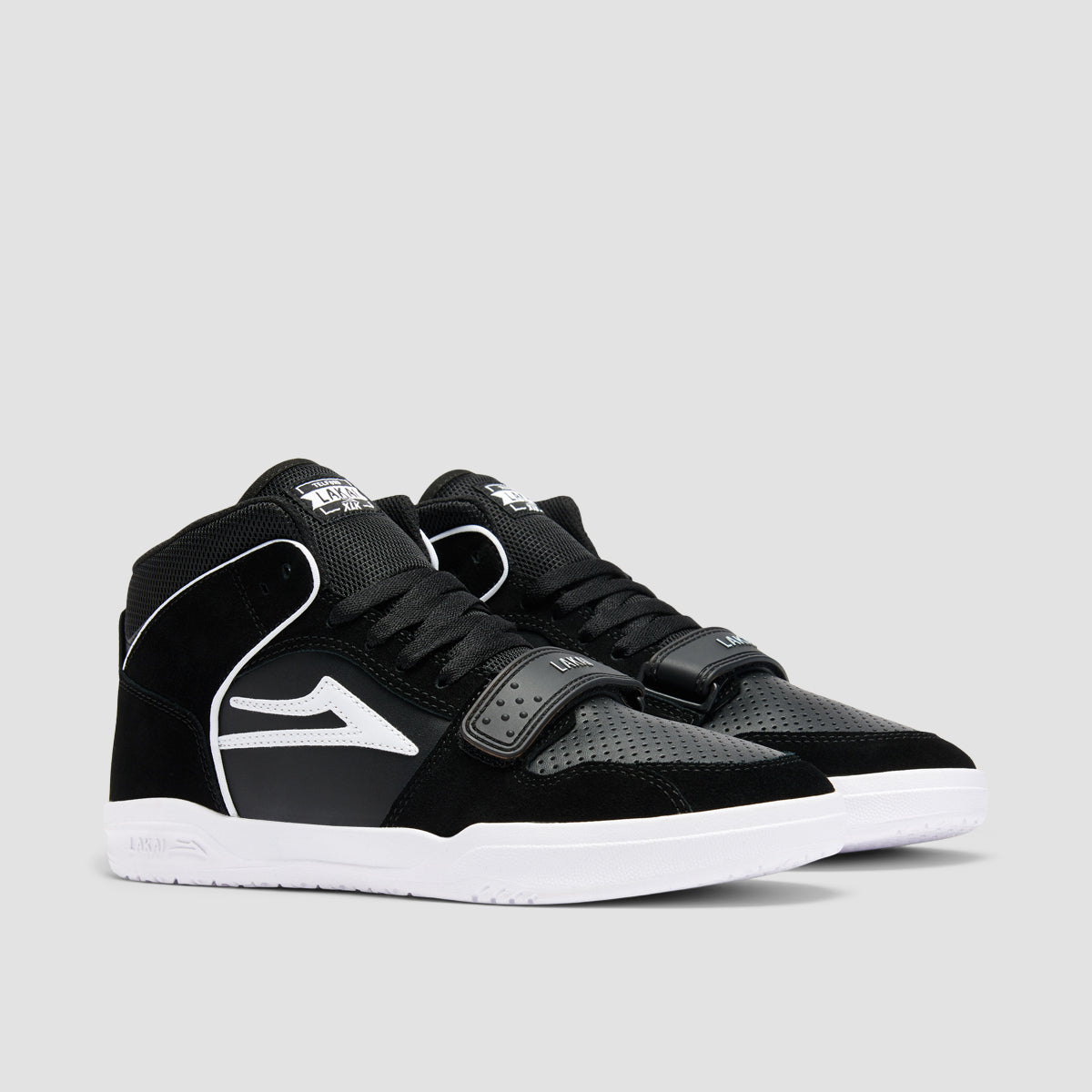 Lakai Telford Mid Top Shoes - Black Suede